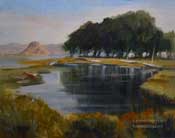 Morro Bay Morro Rock oil painting art by Karen Winters